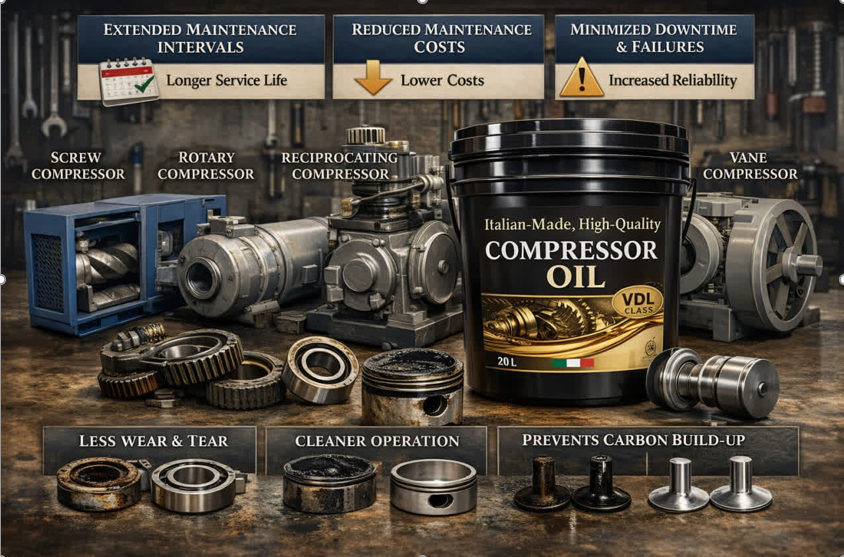 چرا انتخاب روغن کمپرسور اصل و باکیفیت حیاتی است؟